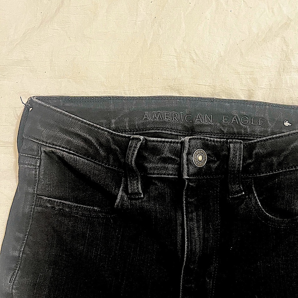 AE STRETCH BLACK JEANS (skinny, jegging)